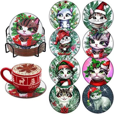 Christmas Cat DIY Coaster
