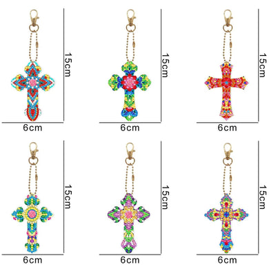 Cross DIY Diamond Painting Keychain Kit Jewelry ADP10149