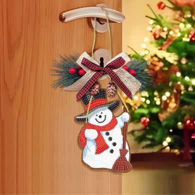 DIY Diamond Painting Snowman Broom Gift For Christmas Pendant Kit