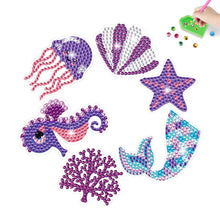 Load image into Gallery viewer, Hippocampus Jellyfish Starfish Seashells Diamonds DIY Stickers Children&#39;s Cartoon Handmade Stickers
