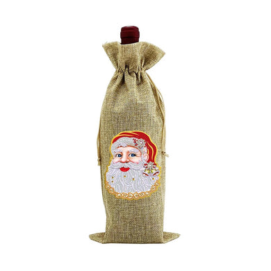 Santa Claus - Wine Bottle Bag DIY Craft