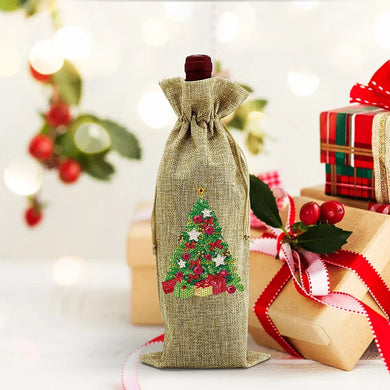 Christmas Tree - Wine Bottle Bag DIY Craft