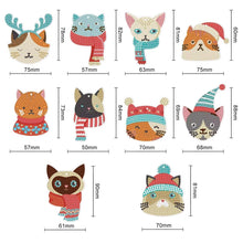 Load image into Gallery viewer, Diamond Painting Ornament Cartoon Cat Kitten Head
