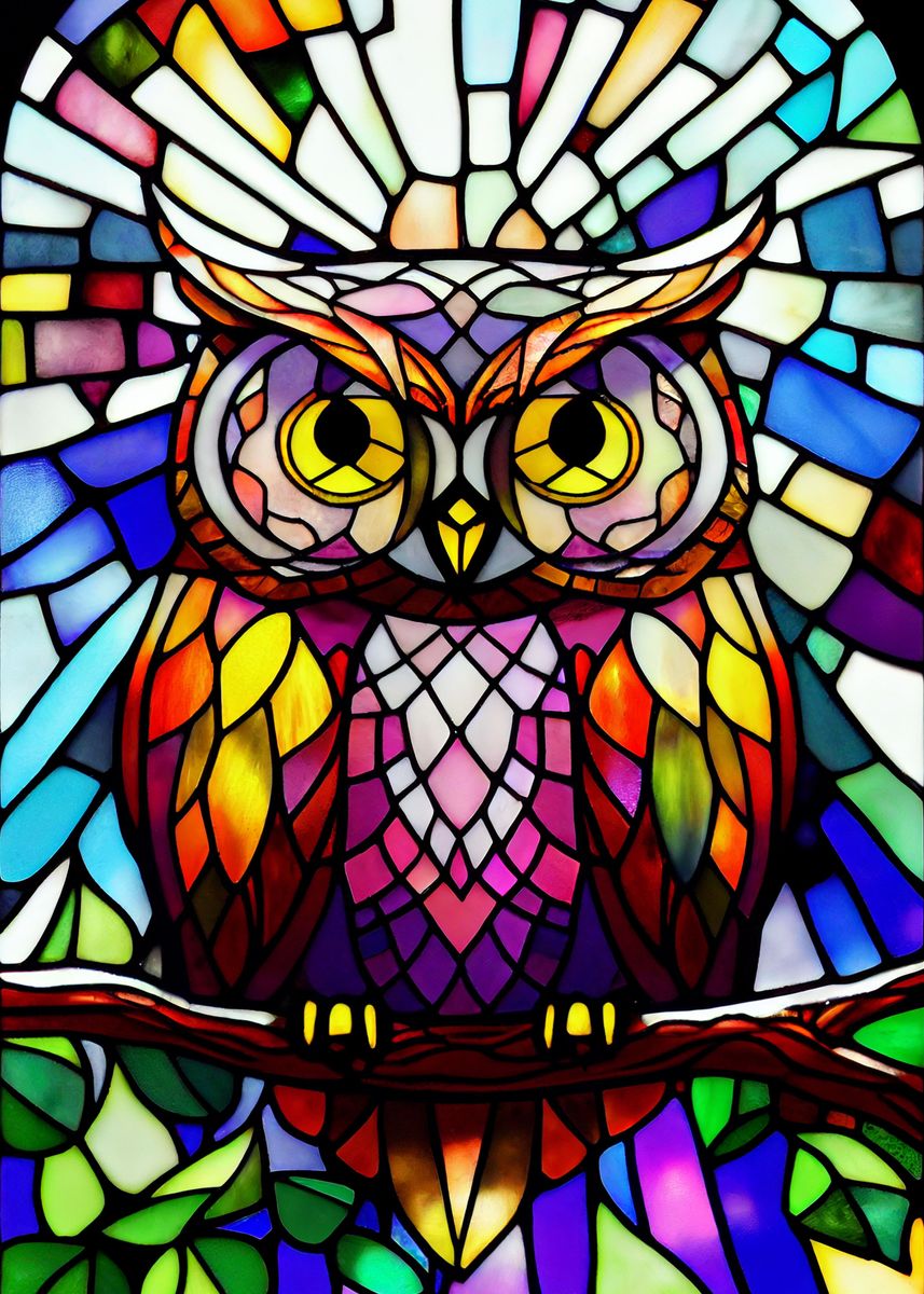 Owl - Stained Glass Diamond Painting Kits