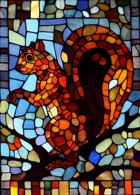 Squirrel - Stained Glass Diamond Painting Kits