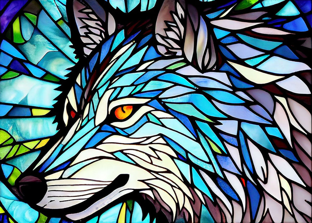 Wolf - Stained Glass Diamond Painting Kits