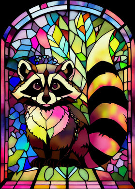 Raccoon - Stained Glass Diamond Painting Kits