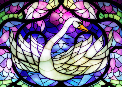 Swan - Cartoon Stained Glass Diamond Painting Kits For Kids