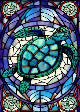 Tortoise - Cartoon Stained Glass Diamond Painting Kits