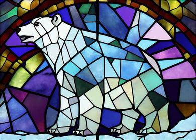 Polar Bear - Stained Glass Diamond Painting Kit