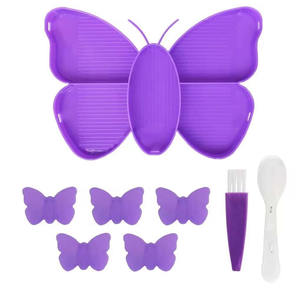 Diamond Painting Tray Butterfly Purple