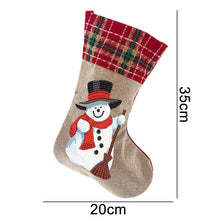 Load image into Gallery viewer, Christmas Snowman Socks DIY Festive Decorations Linen Gift Bag Kit
