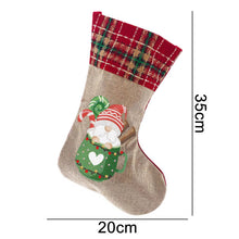 Load image into Gallery viewer, Gnomes Christmas Socks DIY Linen Gift Bag Kit
