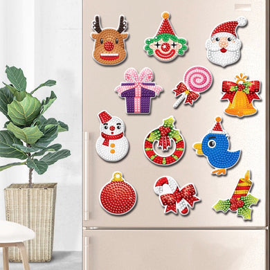 Christmas DIY Diamond Painting Refrigerator Stickers