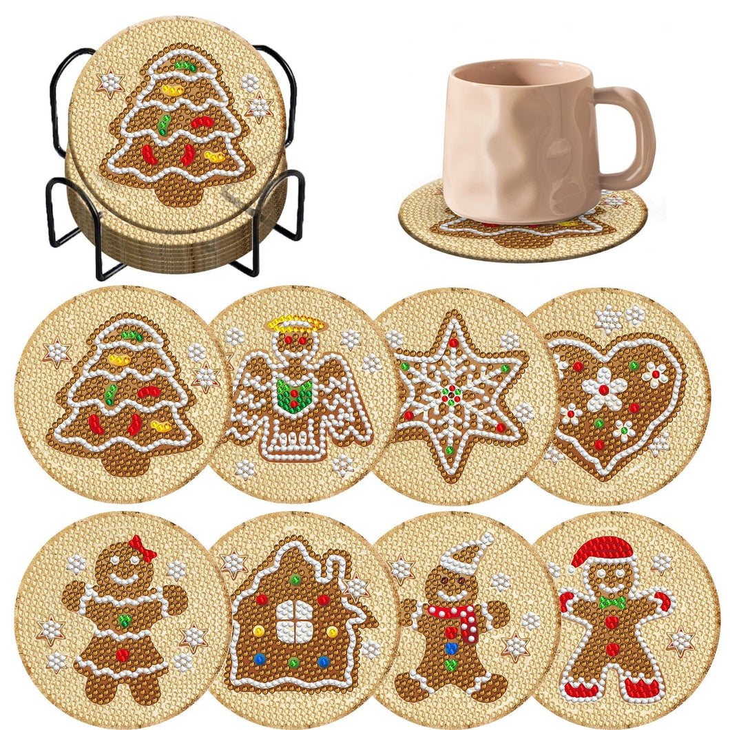 Gingerbread - DIY Coasters 5D Diamond Painting Kits