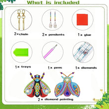 Load image into Gallery viewer, 2pcs Insect DIY Diamond Painting Pendant Kit
