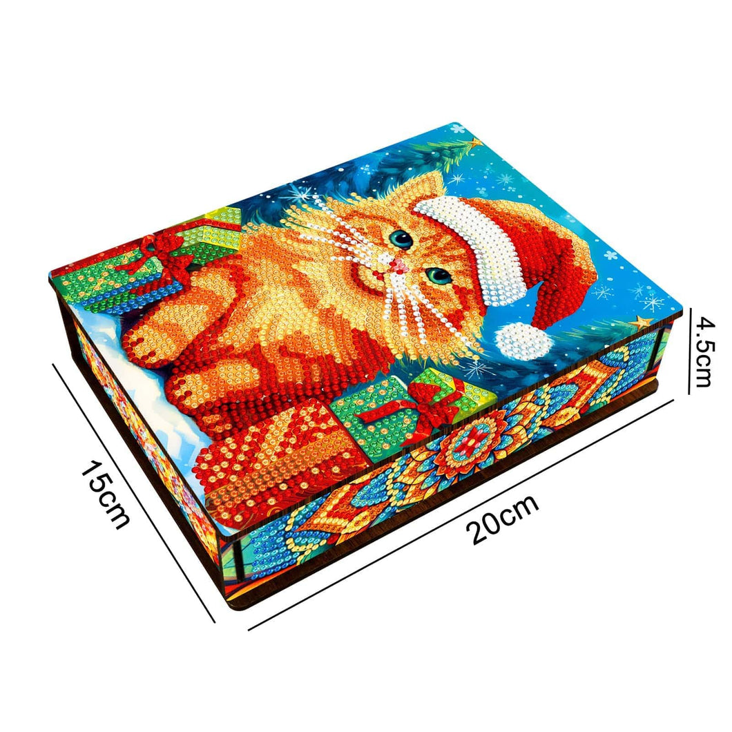 Jewelry Storage Box New DIY Diamond Painting Christmas Cat