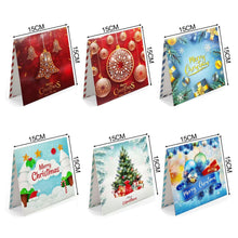 Load image into Gallery viewer, New 6pcs Diamond 3D Greeting Card Christmas Card
