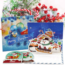 Load image into Gallery viewer, New 6pcs Diamond 3D Greeting Card Christmas Card
