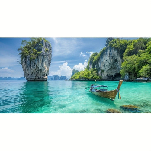 Extra Large 100x50cm Landscape Diamond Painting Kit – Scenic Mountain Lake Art with Resin Gems | ADiamondPainting