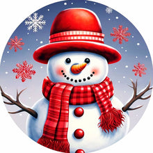 Load image into Gallery viewer, 4Pcs Set 5D DIY Full Round Square Drill Diamond Painting Winter Snowman Kit 30x30cm
