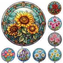 Load image into Gallery viewer, 5D DIY Glass Flower Diamond Painting Stained Kit Wall Decor Craft 11.81x11.81in
