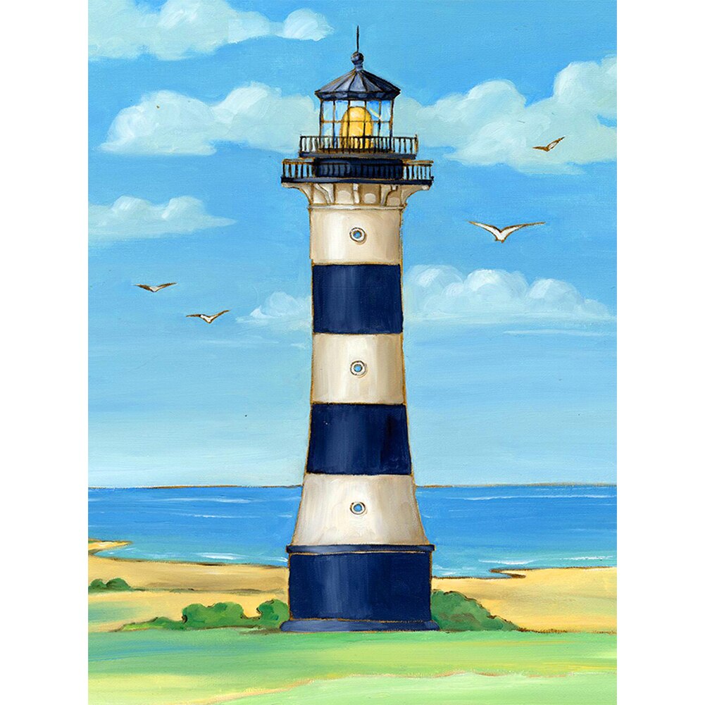 Seaside Scenery Lighthouse Diamond Embroidery 30x40cm ADP9538