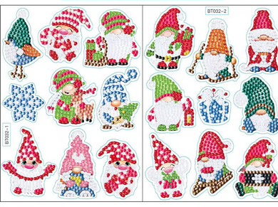 Snow 2pcs Christmas Diamond Painting Stickers Kit