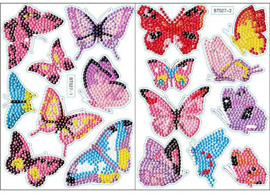 17pcs Butterfly DIY Diamond Painting Stickers Kit