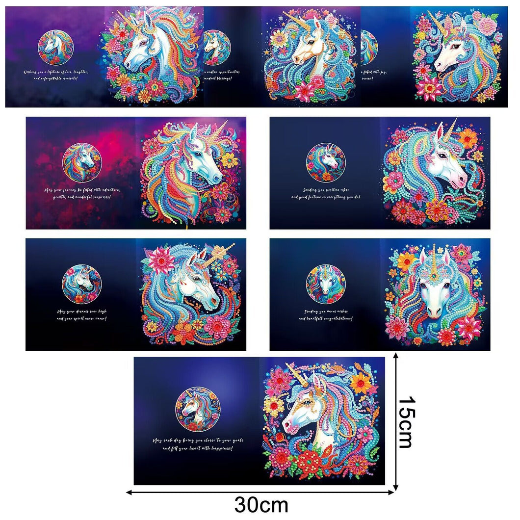 Unicorn Greeting Card DIY Craft Diamond Art