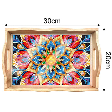 New DIY Diamond Painting Mandala Wooden Tray Kit