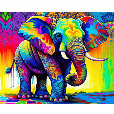 Wall Art Colorful Elephant 30x40cm