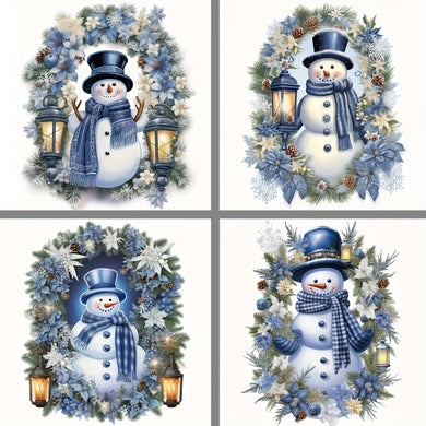 4pcs Christmas Snowman - 30x30cm