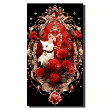 New Red Rose Cat - 13.78x25.59inch