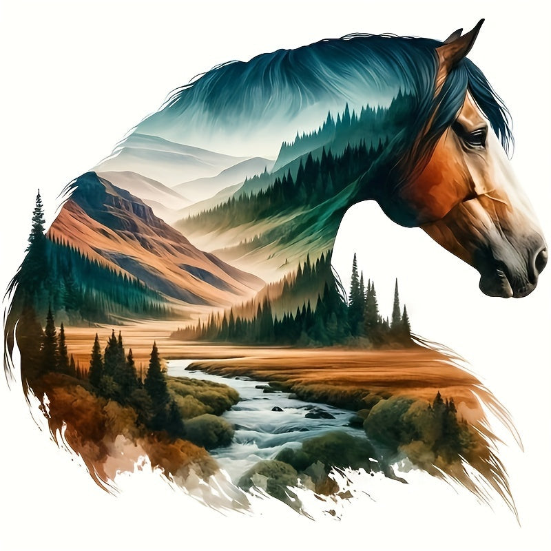 Abstract Landscape Horse Diamond Painting Kit – 5D DIY Modern Wall Art