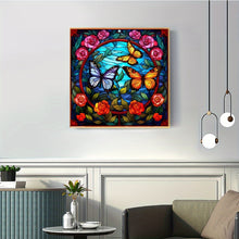Load image into Gallery viewer, Extra Large Diamond Painting Butterfly Pattern Stained Glass Diamond Art
