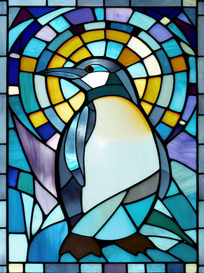 Penguin Diamond Painting Stained Glass Animals Art