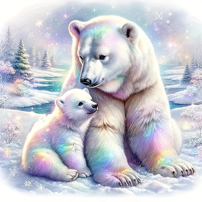 Art Painting With Two Polar Bears