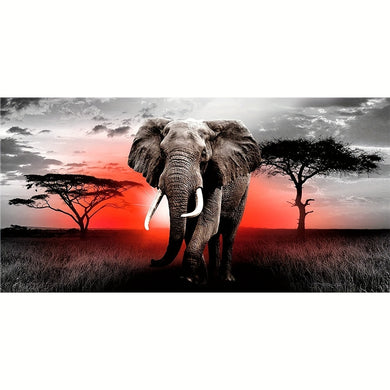 Forest Elephant Diamond Painting Large Size 40x70cm/15.7x27.5in