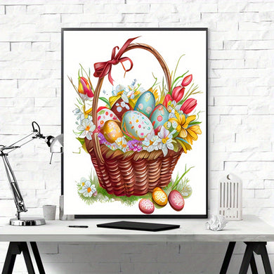 Easter Diamond Painting Eggs With Flowers-11.81x15.75inch