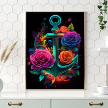 Load image into Gallery viewer, Diamond Art Gem Painting Flowers Anchor 30x40cm
