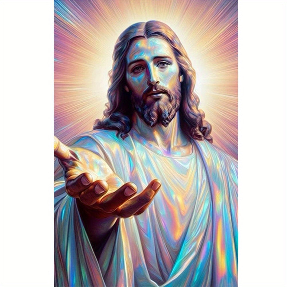 Jesus' Saving Hand Diamond Painting Kit | Religious Art DIY Craft with 5D Resin Gems – Christian Home Decor & Inspirational Gifts