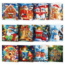 Load image into Gallery viewer, 12-Pack Blank DIY Christmas Cards for Family Crafting
