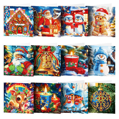 12-Pack Blank DIY Christmas Cards for Family Crafting