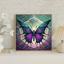 Load image into Gallery viewer, Diamond Art Kits Butterfly On Spider Web 40x40cm/15.7x15.7in
