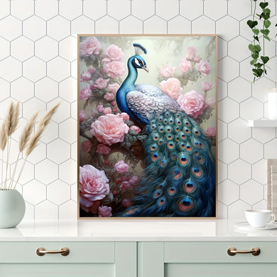 Flower And Peacock - Gem Art Kit