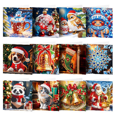 Coffee Mug Diamond Painting Christmas Card Kit - Complete Set