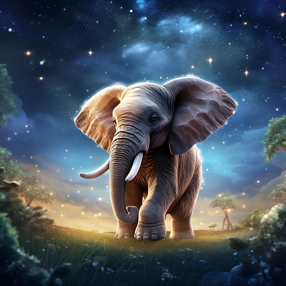 Walking Elephant - Diamond Art Gems