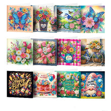 Load image into Gallery viewer, 12-Pack DIY Birthday Greeting Card Making Kit for Kids

