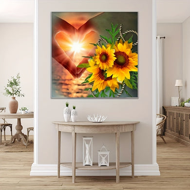 Love Sunflower Diamond Painting 11.8X11.8in